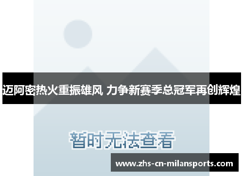 迈阿密热火重振雄风 力争新赛季总冠军再创辉煌